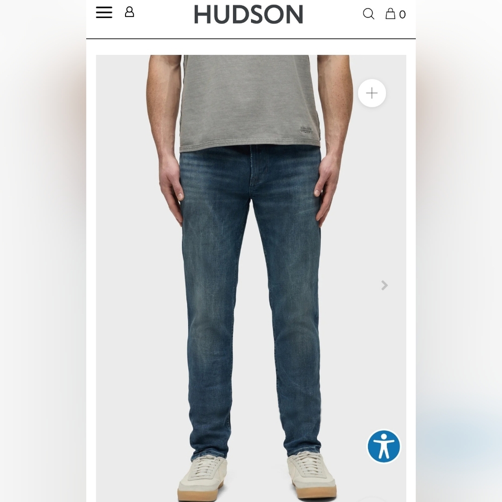Hudson Jeans Men's Zach Fit Skinny Leg 34×34 NWT